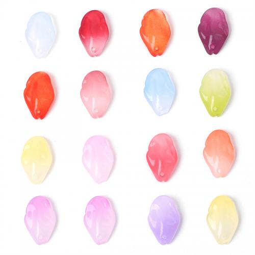 Gemstone Pendants Jewelry, Glass, petals, DIY, more colors for choice, 12x19mm, 20PCs/Bag, Sold By Bag