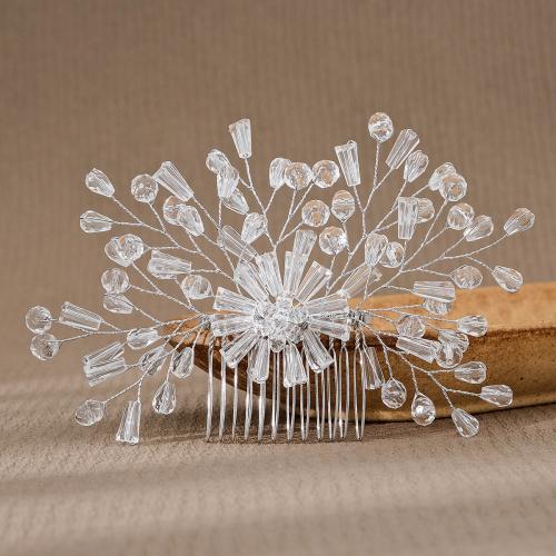 Decorative Hair Combs, Tibetan Style, with Plastic, silver color plated, for bridal & different styles for choice & for woman, more colors for choice, nickel, lead & cadmium free, Sold By PC