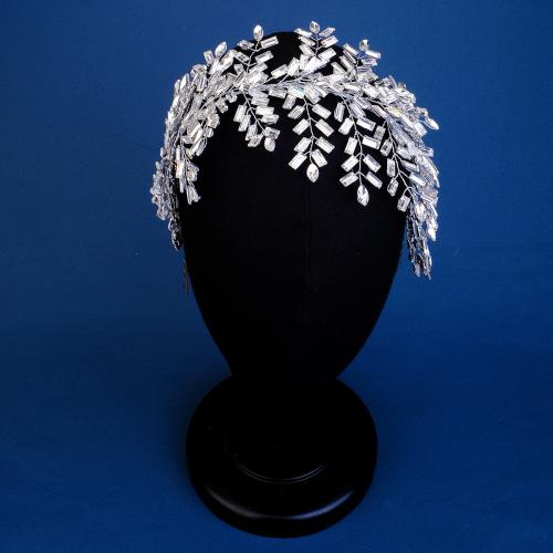 Headband Zinc Alloy plated for bridal & for woman & with rhinestone nickel lead & cadmium free Sold By PC