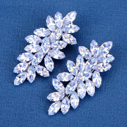 Alligator Hair Clip Zinc Alloy with Cubic Zirconia plated for bridal & for woman nickel lead & cadmium free Sold By PC