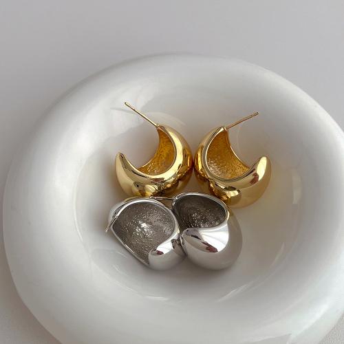Brass Stud Earring, plated, fashion jewelry, more colors for choice, nickel, lead & cadmium free, 25x17mm, Sold By Pair