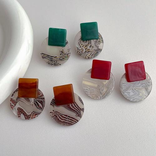 قرط اﻷكريليك والمجوهرات, أكريليك, مجوهرات الموضة, المزيد من الألوان للاختيار, 30x25mm, تباع بواسطة زوج