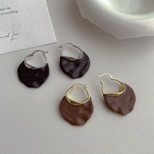 Brass Leverback Earring stoving varnish fashion jewelry & enamel nickel lead & cadmium free Sold By Pair