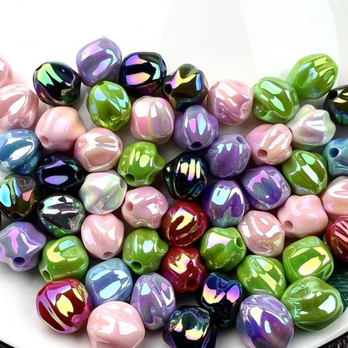 Tanjur akril perle, šarene pozlaćen, možete DIY, više boja za izbor, 15x17mm, Približno 200računala/Torba, Prodano By Torba