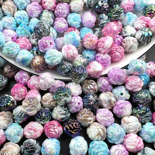 Plated Acrylic Beads Rose DIY & 3D effect 16mm Approx Sold By Bag
