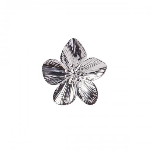 Stainless Steel Finger Ring, 304 Stainless Steel, Flower, fashion jewelry & for woman, original color, nickel, lead & cadmium free, Inner diameter :1.77cm, width :3.24cm, Sold By PC