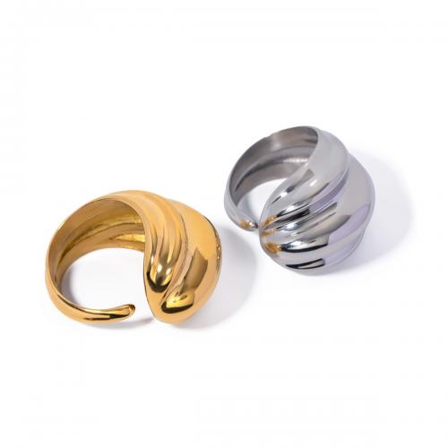 Edelstahl Ringe, 304 Edelstahl, plattiert, Modeschmuck & für Frau, keine, frei von Nickel, Blei & Kadmium, Inner diameter :1.75cm, width :2cm, verkauft von PC