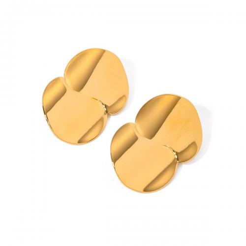 Edelstahl Ohrringe, 304 Edelstahl, 18K vergoldet, Modeschmuck & für Frau, frei von Nickel, Blei & Kadmium, 42x27mm, verkauft von Paar
