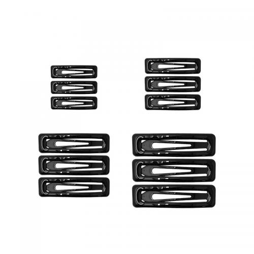 Hair Snap Clips Zinc Alloy Square handmade & for woman black nickel lead & cadmium free Approx Sold By Lot