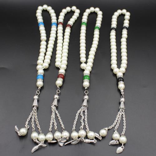 Fashion Bracelet & Bangle Jewelry, Glass Pearl, with Glass & Tibetan Style, silver color plated, fashion jewelry & Unisex, more colors for choice, 8mm, 33PCs/Strand, Sold By Strand