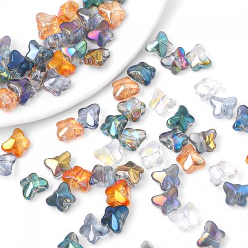 Perles en verre de mode, papillon, DIY, plus de couleurs à choisir, 10x7.50mm, Environ 20PC/sac, Vendu par sac