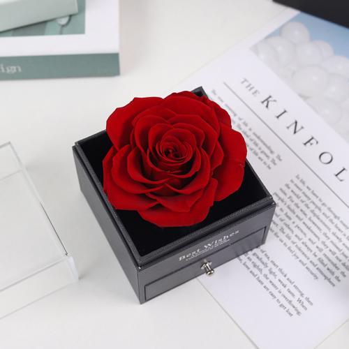 Acrylic Preserved Flower Box, with Plastic, Cube, dustproof, more colors for choice, 90x90x100mm, Sold By Box
