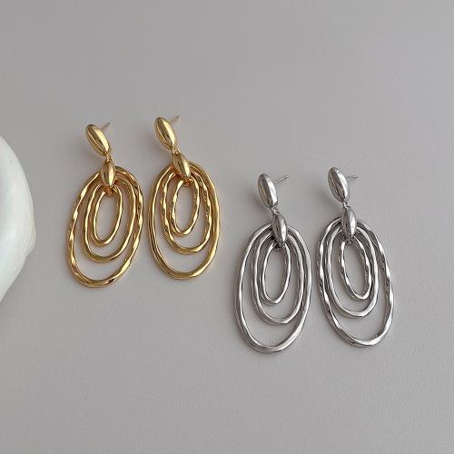 Brass Drop Earring, plated, fashion jewelry, more colors for choice, nickel, lead & cadmium free, 25x65mm, Sold By Pair