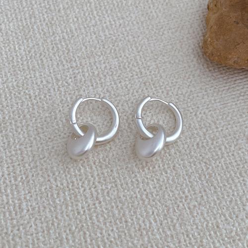 Brass Leverback Earring, plated, fashion jewelry, silver color, nickel, lead & cadmium free, 25x17mm, Sold By Pair