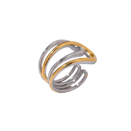 Edelstahl Ringe, 304 Edelstahl, plattiert, Modeschmuck & Multifunktions & für Frau & hohl, frei von Nickel, Blei & Kadmium, Inner diameter:1.8cm, width:2.25cm., verkauft von PC