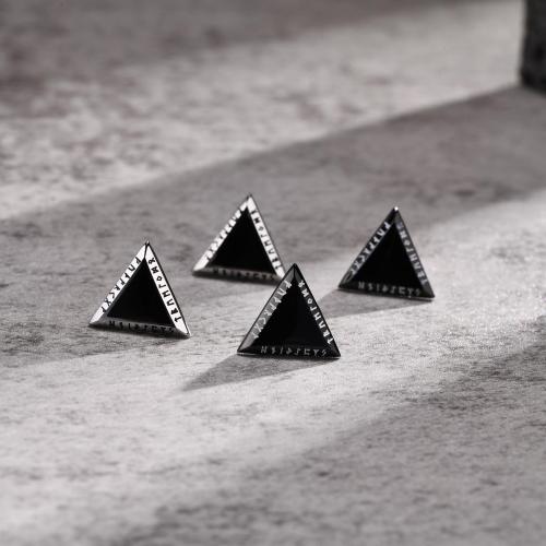 Stainless Steel Stud Earrings, 304 Stainless Steel, Triangle, plated, fashion jewelry & for man, more colors for choice, nickel, lead & cadmium free, 13x11.40mm, Sold By Pair