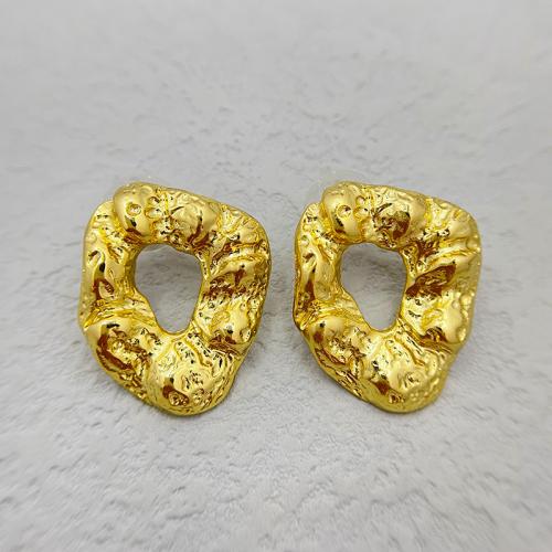 Brass Stud Earring, 18K gold plated, fashion jewelry & for woman & hollow, nickel, lead & cadmium free, 23x30mm, Sold By Pair