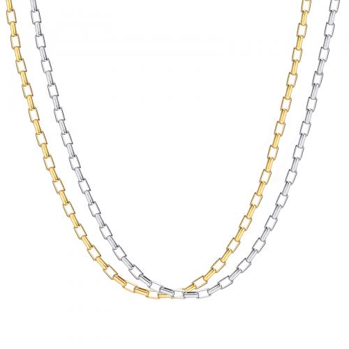 Edelstahl Schmuck Halskette, 304 Edelstahl, mit Verlängerungskettchen von 5cm, goldfarben plattiert, Modeschmuck & für Frau, keine, frei von Nickel, Blei & Kadmium, Länge:ca. 40 cm, verkauft von PC