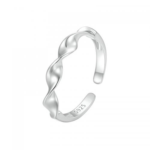 925 Sterling Silver Finger Rings, plated, for woman, silver color, Sold By PC