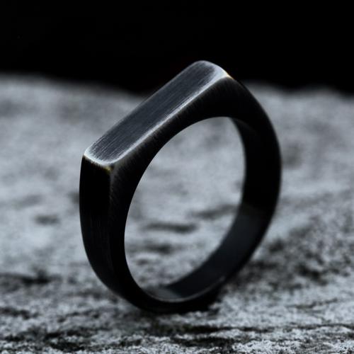 Titantium acciaio anello, Motivo geometrico, Vintage & formato differente per scelta & per l'uomo, Misura:7-13, Venduto da PC