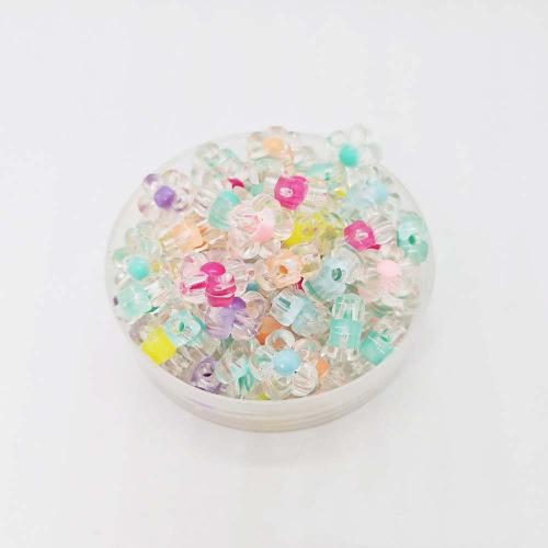 Akryl smykker perler, Flower, du kan DIY, flere farver til valg, 6x12mm, Ca. 900pc'er/Bag, Solgt af Bag