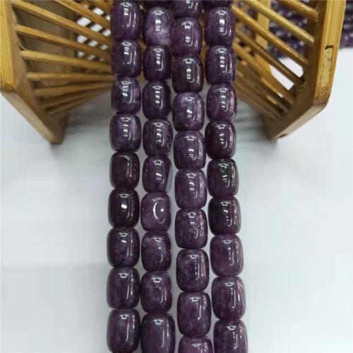 Natural Amethyst Beads, Charoite, barrel, polished, DIY, purple, 9x11mm, Approx 35PCs/Strand, Sold By Strand