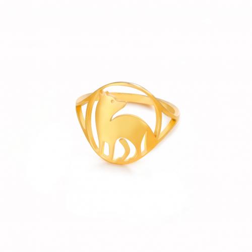 Titanium Čelik Finger Ring, modni nakit & bez spolne razlike & različite veličine za izbor & šupalj, više boja za izbor, 15.10mm, Prodano By PC