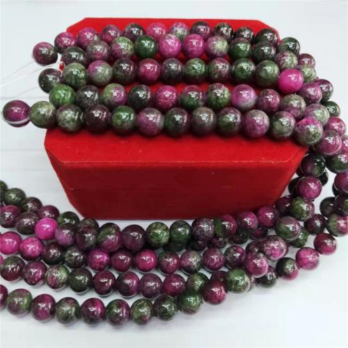 Natural Jade Beads, Persian Jade, Round, polished, DIY & different size for choice, mixed colors, Sold Per Approx 38 cm Strand