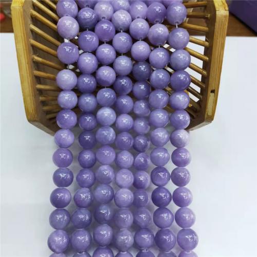 Perles en jade, Jade brun pâle, Rond, poli, DIY & normes différentes pour le choix, violet, Vendu par Environ 38 cm brin