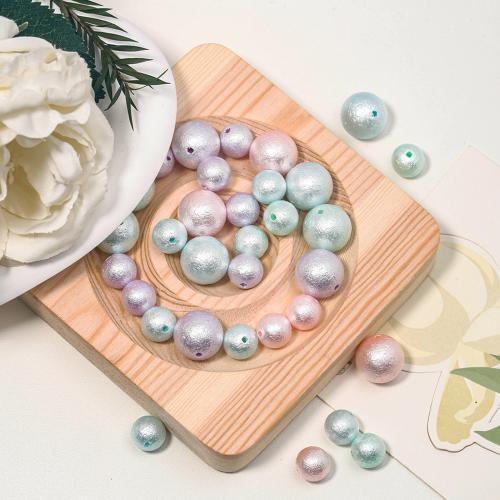 Perles en plastique ABS, Rond, Placage UV, DIY, couleurs mélangées, 8mm, Environ 1000PC/sac, Vendu par sac