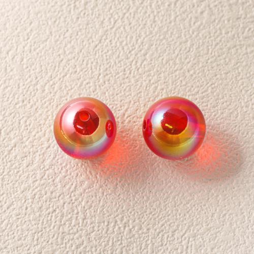 ABS Plastic Beads Round colorful plated DIY 16mm Approx Sold By Bag