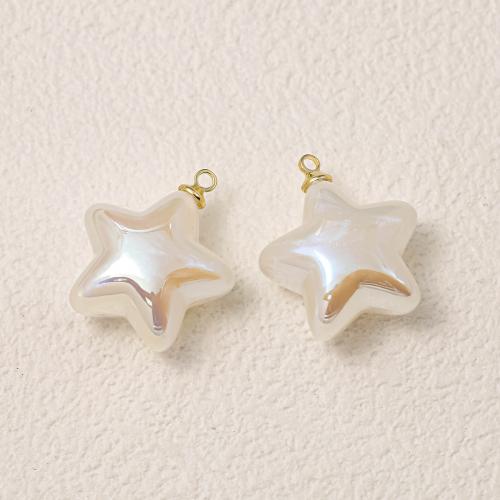 ABS Plastic Pendants Star DIY 20mm Approx Sold By Bag