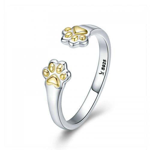 Solidny srebrny pierścień, 925 Srebro, Pazur, biżuteria moda & dla kobiety, bez zawartości niklu, ołowiu i kadmu, 5x2mm, sprzedane przez PC