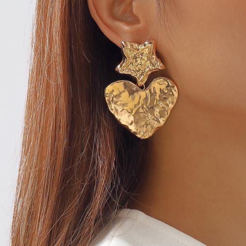 Tibetan Style Drop Earrings, Heart, plated, fashion jewelry & for woman, more colors for choice, nickel, lead & cadmium free, 46x67mm, Sold By Pair