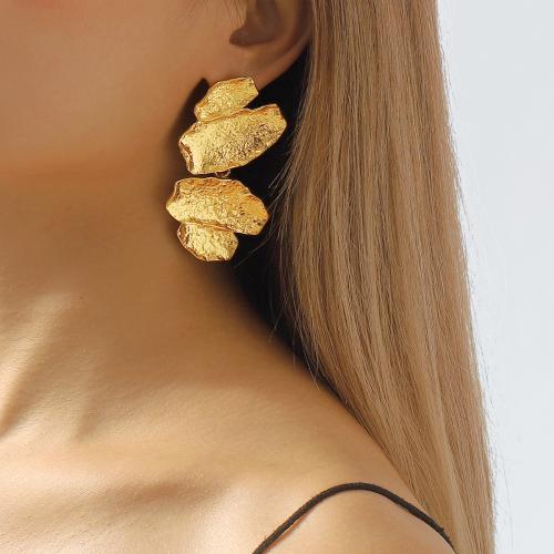 Zinc Alloy Drop Earrings with Iron irregular plated fashion jewelry & for woman nickel lead & cadmium free Sold By Pair