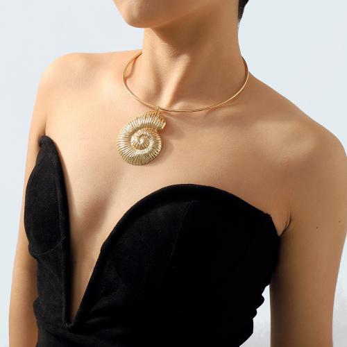 Cink Alloy nakit ogrlice, Ljuštura, pozlaćen, modni nakit & za žene, više boja za izbor, nikal, olovo i kadmij besplatno, Prodano By PC