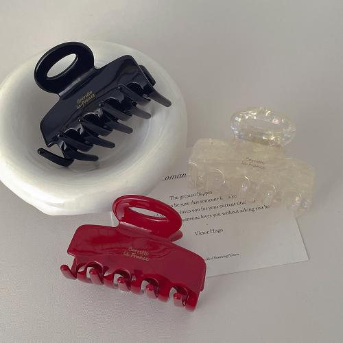 Hair Claw Clips, Acetate, fashion jewelry, more colors for choice, 60x40mm, Sold By PC