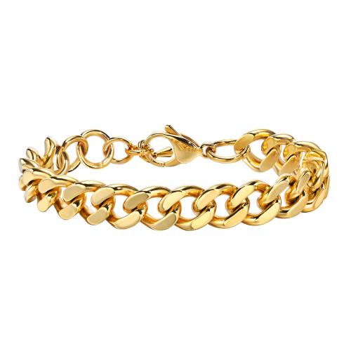 Stainless Steel Jewelry Bracelet 304 Stainless Steel gold color plated fashion jewelry & for woman nickel lead & cadmium free .5 inch Length Approx 6.3-8.3 Inch Sold By PC