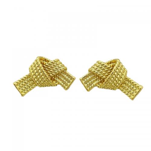 Brass Stud Earring, Bowknot, 18K gold plated, fashion jewelry & for woman, nickel, lead & cadmium free, 21x26mm, Sold By Pair