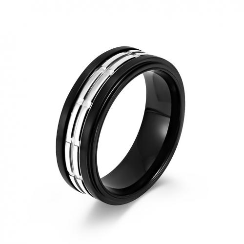 Prst prsten z nerezové oceli, 304 Stainless Steel, á, módní šperky & různé velikosti pro výběr & pro muže, více barev na výběr, nikl, olovo a kadmium zdarma, wide:8mm, Prodáno By PC