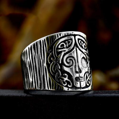 Titanium Steel Finger Ring polished vintage & for man & blacken original color US Ring Sold By PC