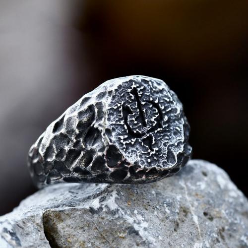 Titanium Steel Δάχτυλο του δακτυλίου, γυαλισμένο, διαφορετικό μέγεθος για την επιλογή & για τον άνθρωπο & λερώνω, Μέγεθος:7-13, Sold Με PC
