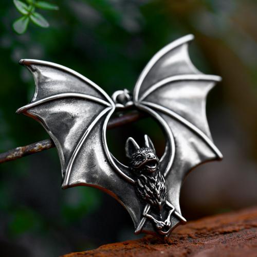 Stainless Steel Animal Pendants 304 Stainless Steel Bat polished vintage & DIY & blacken Sold By PC