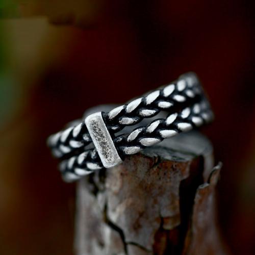 Titanium Steel Finger Ring, polished, vintage & different size for choice & for man, original color, US Ring Size:7-13, Sold By PC