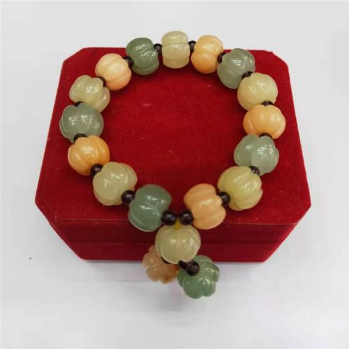 Gemstone Bracelets, Lighter Imperial Jade, polished, fashion jewelry & Unisex, more colors for choice, 9x13mm, Length:Approx 19 cm, Sold By PC