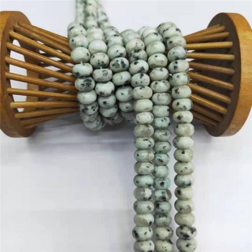 Lotus Jaspis Perlen, Lotos Jaspis, Abakus,Rechenbrett, poliert, DIY, gemischte Farben, 5x8mm, ca. 76PCs/Strang, verkauft von Strang