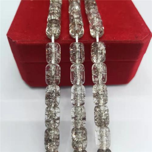 Kristall-Perlen, Kristall, Eimer, poliert, DIY, 8x12mm, ca. 36PCs/Strang, verkauft von Strang