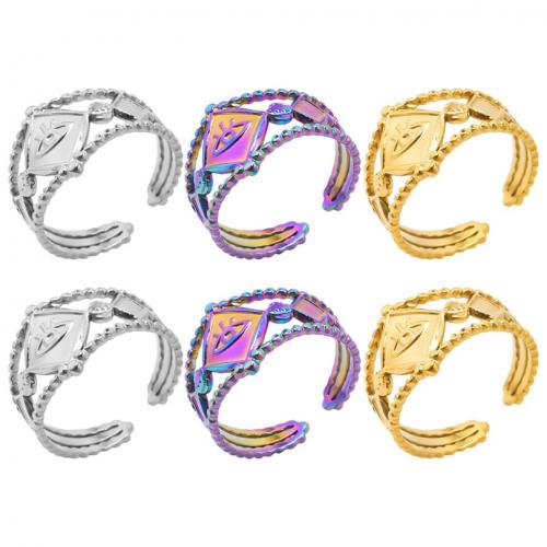 Vinger Ring in edelstaal, 304 roestvrij staal, mode sieraden & uniseks & hol, meer kleuren voor de keuze, 14mm, Maat:8, Verkocht door PC
