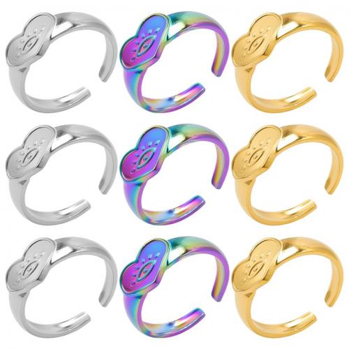 Stainless Steel Finger Ring, 304 Stainless Steel, Heart, Vacuum Ion Plating, fashion jewelry & Unisex, more colors for choice, 9mm, US Ring Size:8, Sold By PC