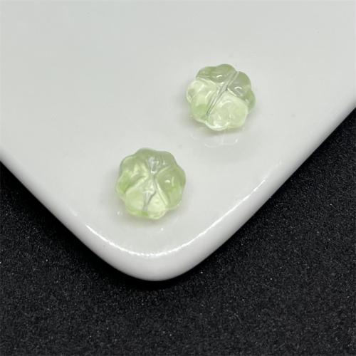 Plated Lampwork Beads Four Leaf Clover DIY 12mm Approx Sold By Bag